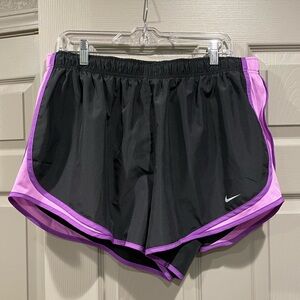 Nike Women's Black and Purple Running Shorts
